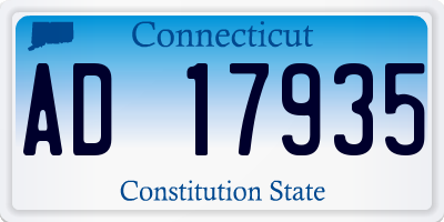 CT license plate AD17935