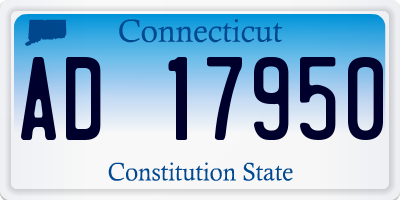 CT license plate AD17950