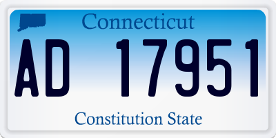 CT license plate AD17951