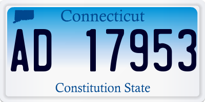 CT license plate AD17953