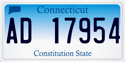 CT license plate AD17954