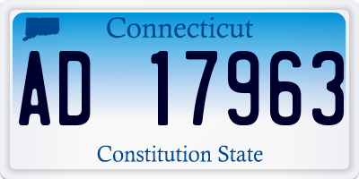 CT license plate AD17963