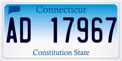 CT license plate AD17967