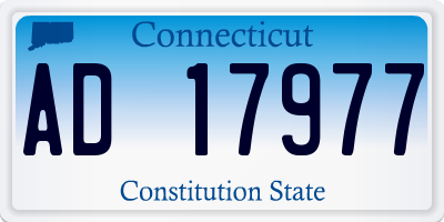 CT license plate AD17977