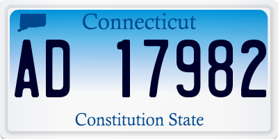 CT license plate AD17982
