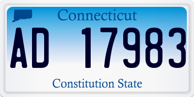 CT license plate AD17983