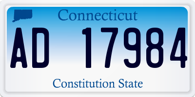 CT license plate AD17984