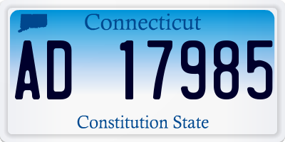 CT license plate AD17985