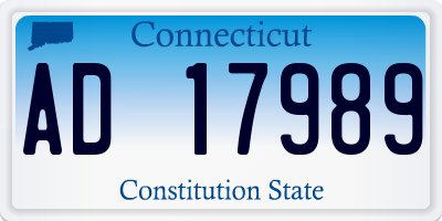 CT license plate AD17989