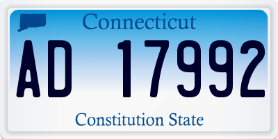 CT license plate AD17992