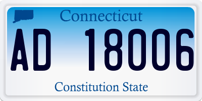 CT license plate AD18006