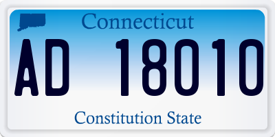 CT license plate AD18010
