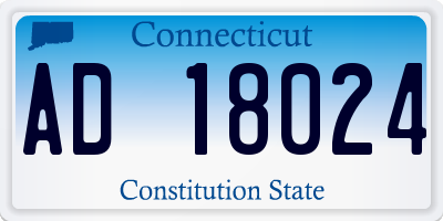 CT license plate AD18024
