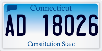 CT license plate AD18026