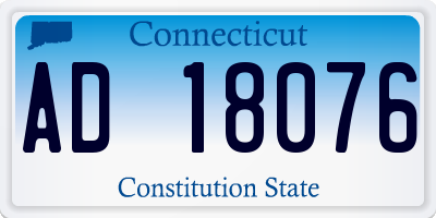 CT license plate AD18076