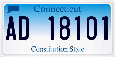 CT license plate AD18101