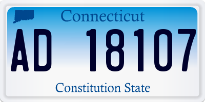 CT license plate AD18107
