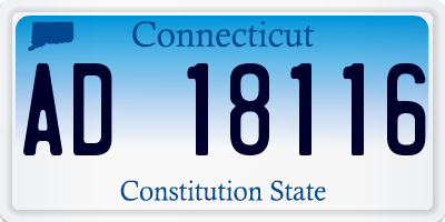 CT license plate AD18116