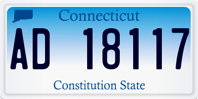 CT license plate AD18117