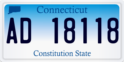 CT license plate AD18118