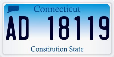 CT license plate AD18119