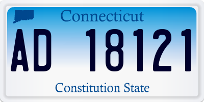 CT license plate AD18121