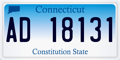 CT license plate AD18131