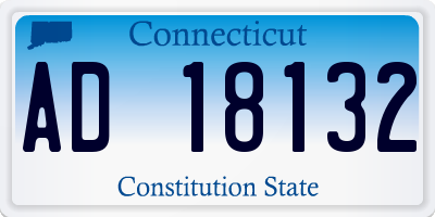 CT license plate AD18132