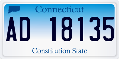 CT license plate AD18135
