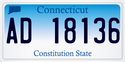 CT license plate AD18136