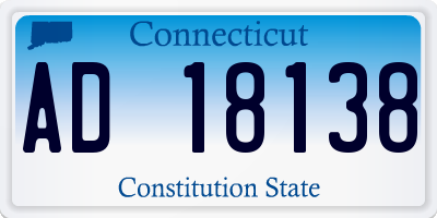 CT license plate AD18138
