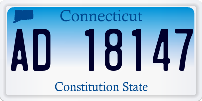 CT license plate AD18147