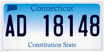 CT license plate AD18148