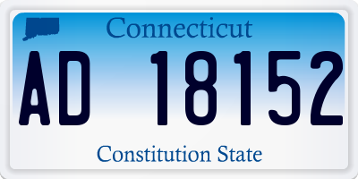 CT license plate AD18152