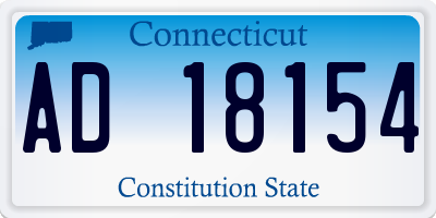 CT license plate AD18154