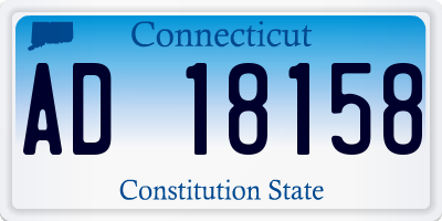 CT license plate AD18158