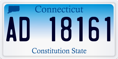 CT license plate AD18161