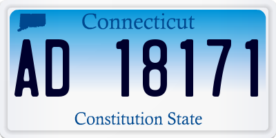 CT license plate AD18171