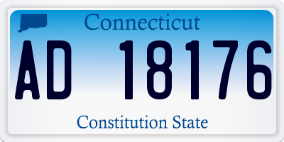 CT license plate AD18176