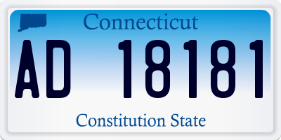 CT license plate AD18181