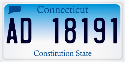 CT license plate AD18191