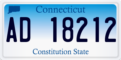 CT license plate AD18212