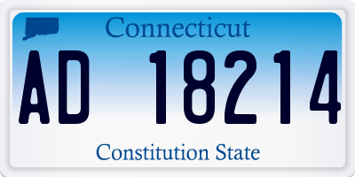 CT license plate AD18214