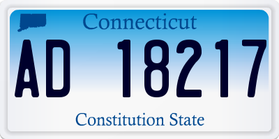 CT license plate AD18217