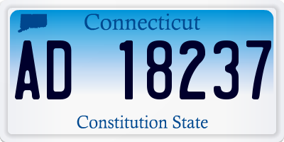 CT license plate AD18237