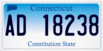 CT license plate AD18238