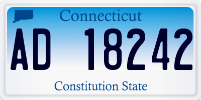 CT license plate AD18242