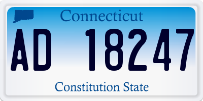CT license plate AD18247