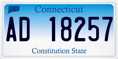 CT license plate AD18257