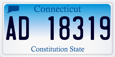 CT license plate AD18319